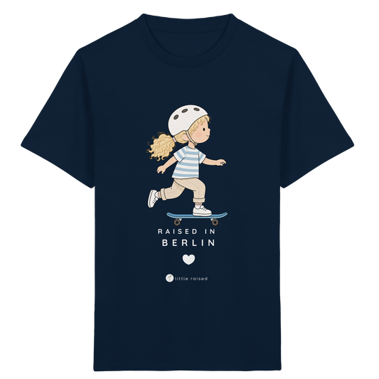 Kinder-T-Shirt aus Bio-Baumwolle: Raised in Berlin (Citygirl)