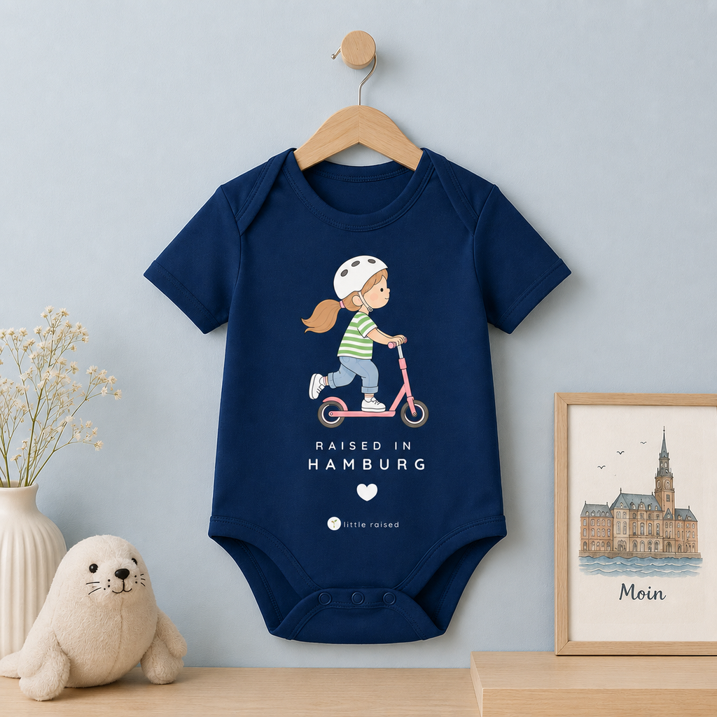 Body aus Bio-Baumwolle: Raised in Hamburg (Citygirl)