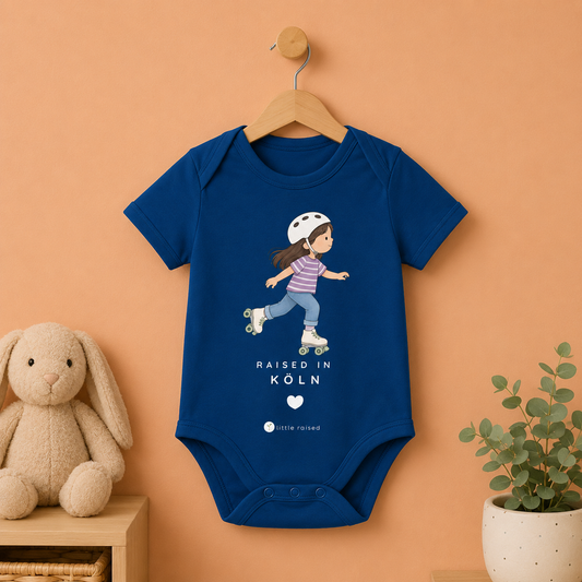 Baby-Body aus Bio-Baumwolle: Raised in Köln (Citygirl)