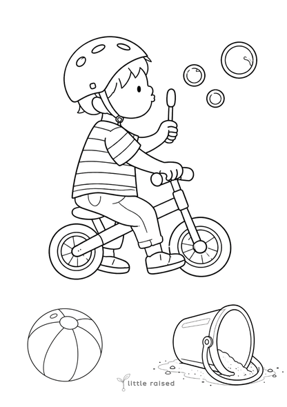 Innenseite Malbuch Kinder Frankfurt Laufrad