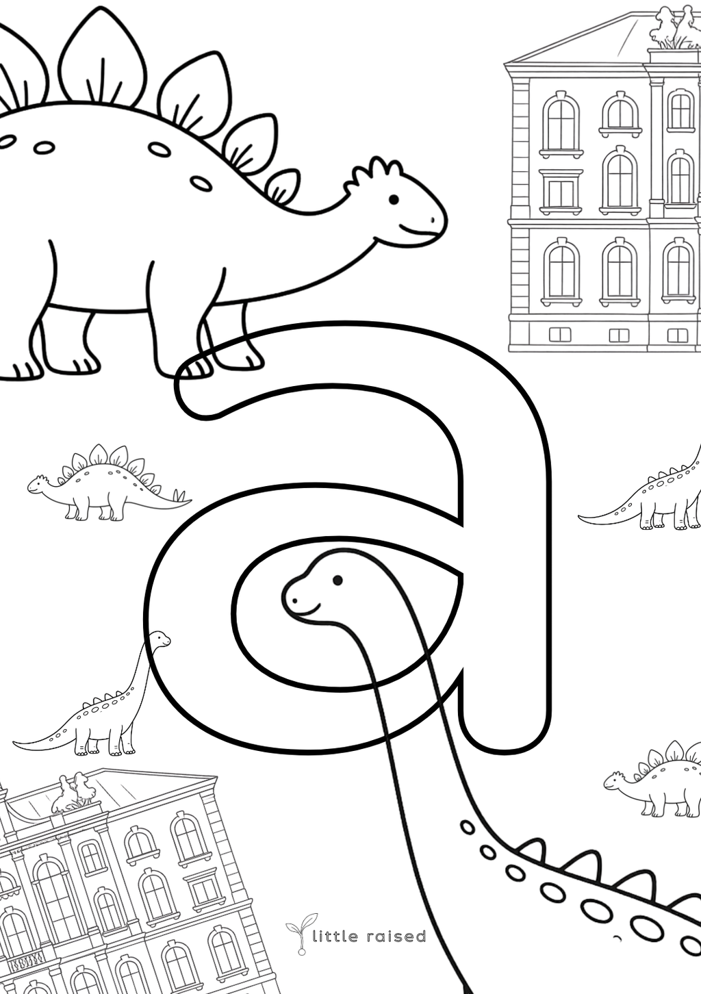 Inenseite des Frankfurt Malbuchs mit Frankfurter Sehenswürdigkeiten Senckenberg Museum Dinosaurier