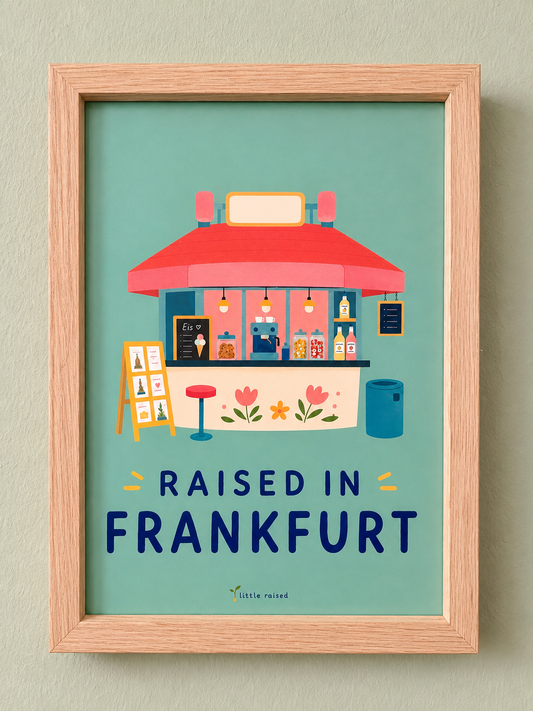 Kinderposter Wasserhäuschen – Raised in Frankfurt