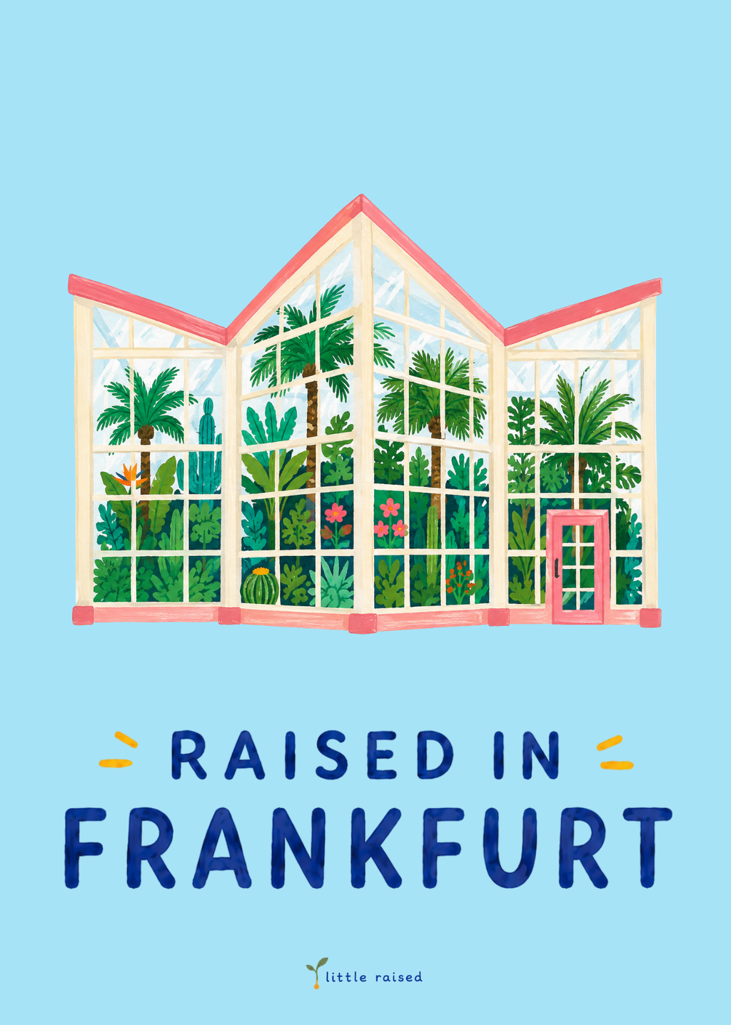Print Raised in Frankfurt - Palmengarten A5