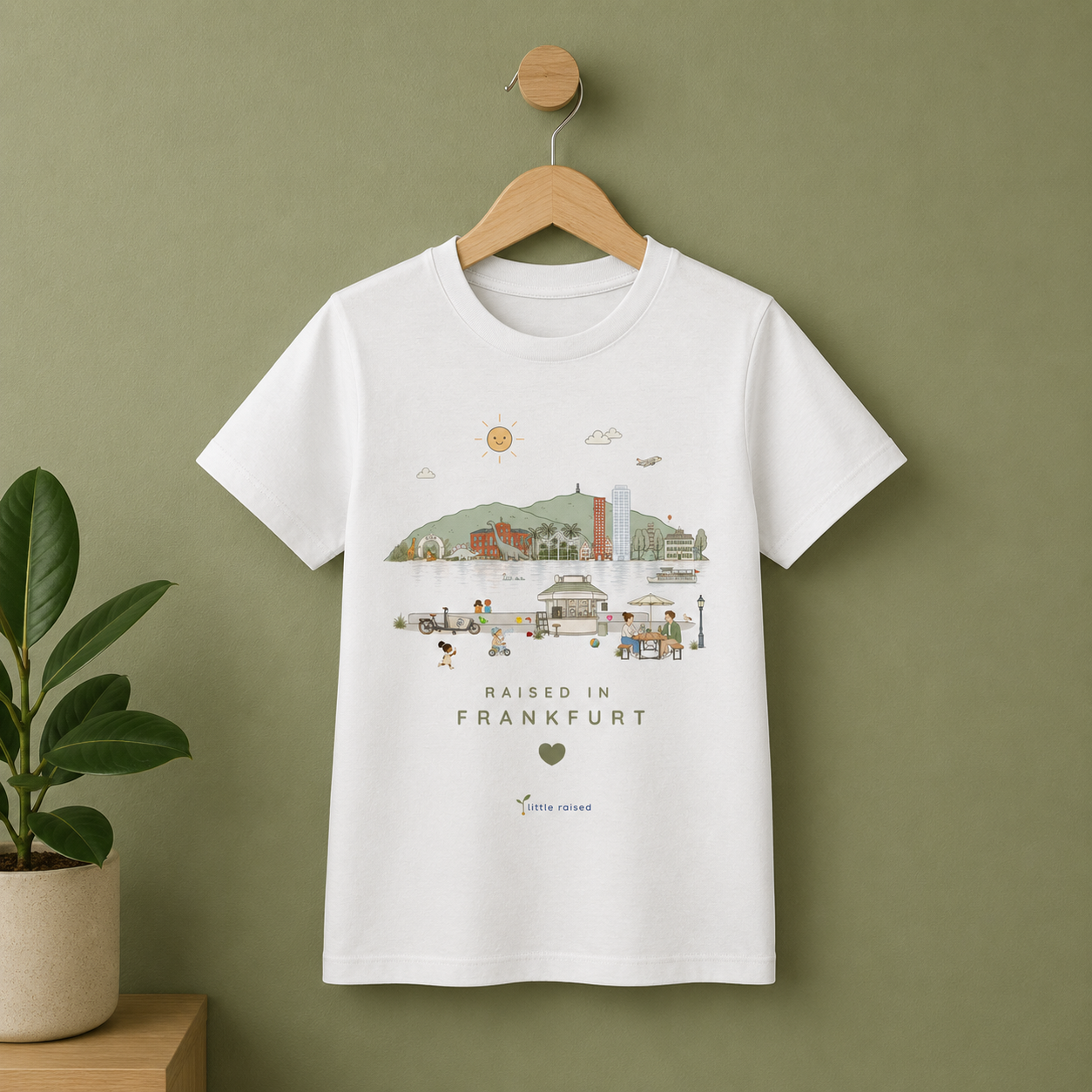 T-Shirt aus Bio-Baumwolle: Raised in Frankfurt - Kids Organic Shirt