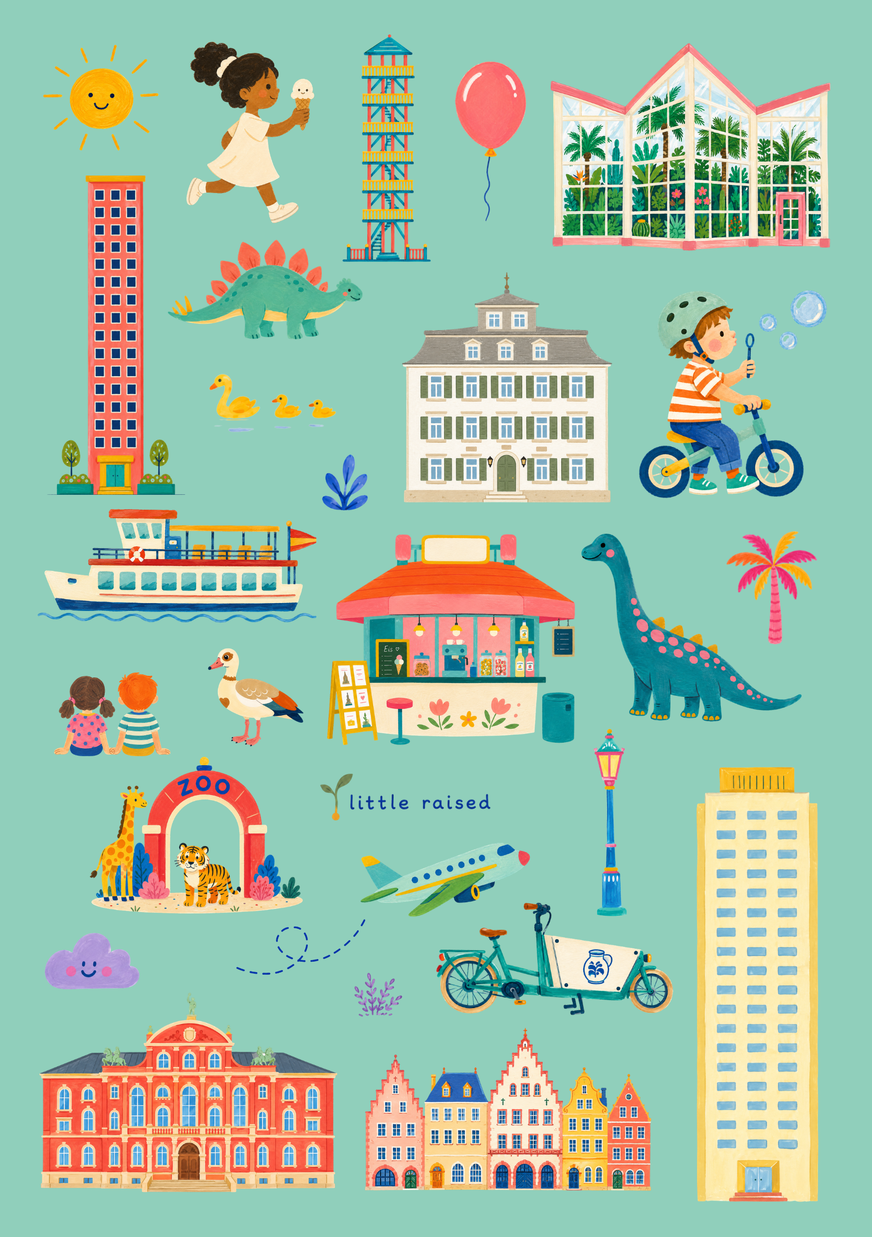 Frankfurt Sticker Set – 84 Sticker für kleine Stadtentdecker
