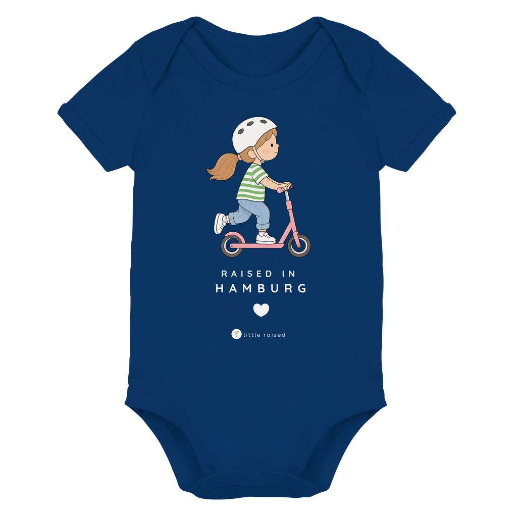 Body aus Bio-Baumwolle: Raised in Hamburg (Citygirl)