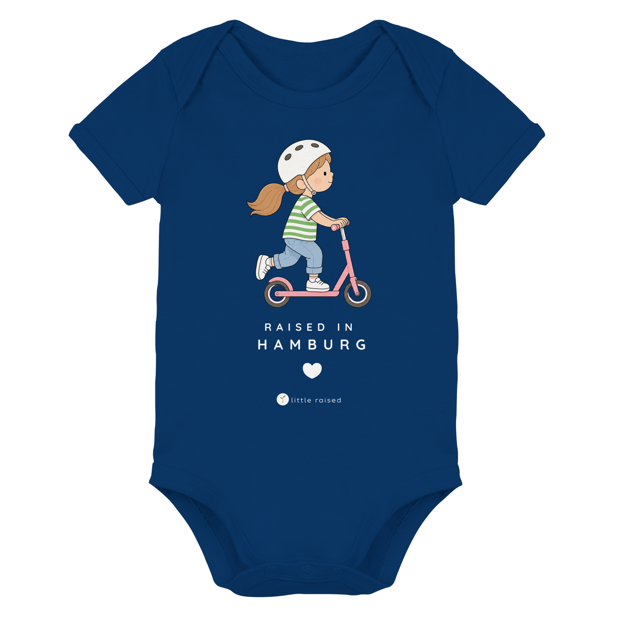 Body aus Bio-Baumwolle: Raised in Hamburg (Citygirl)