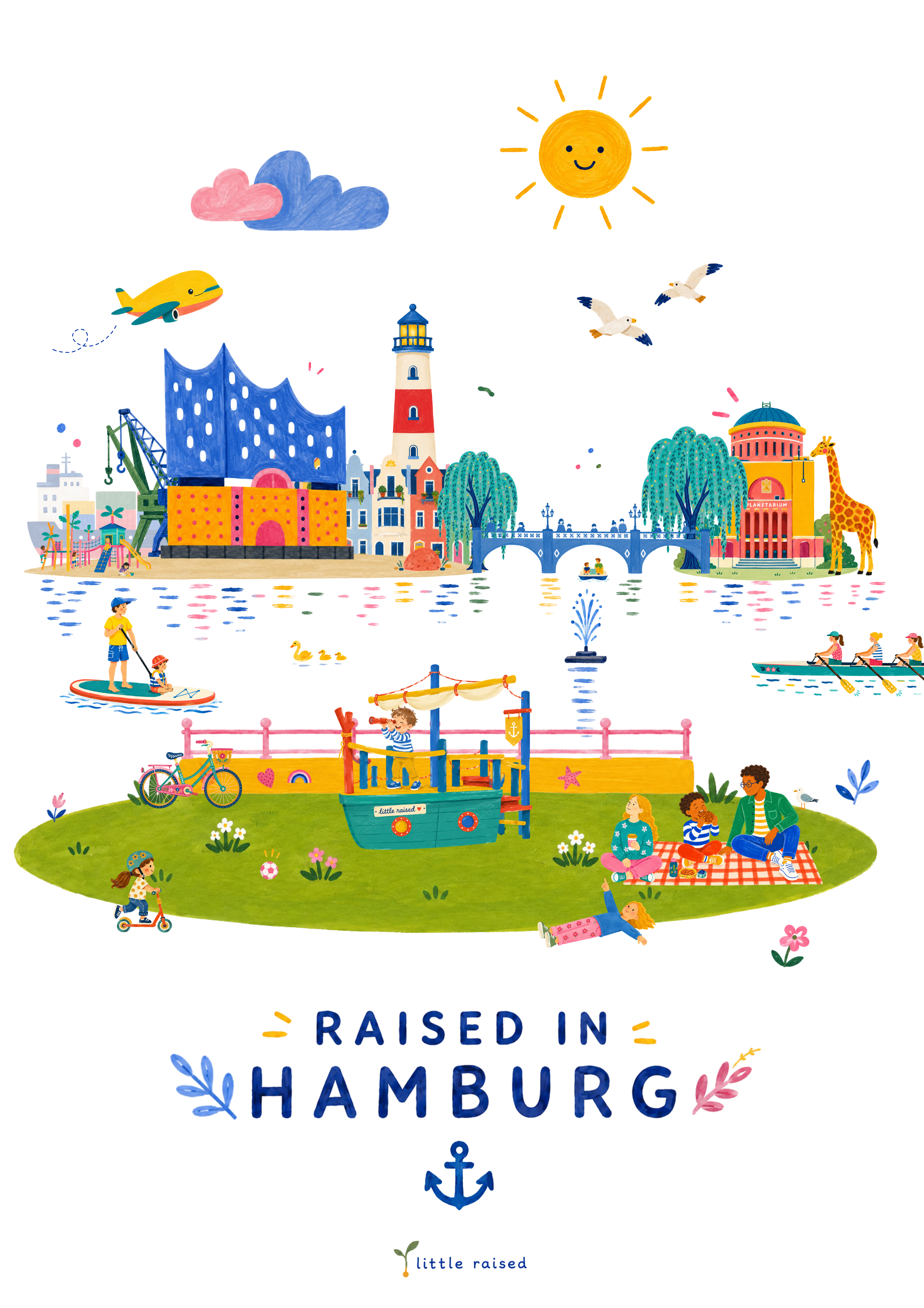 Print - Raised in Hamburg